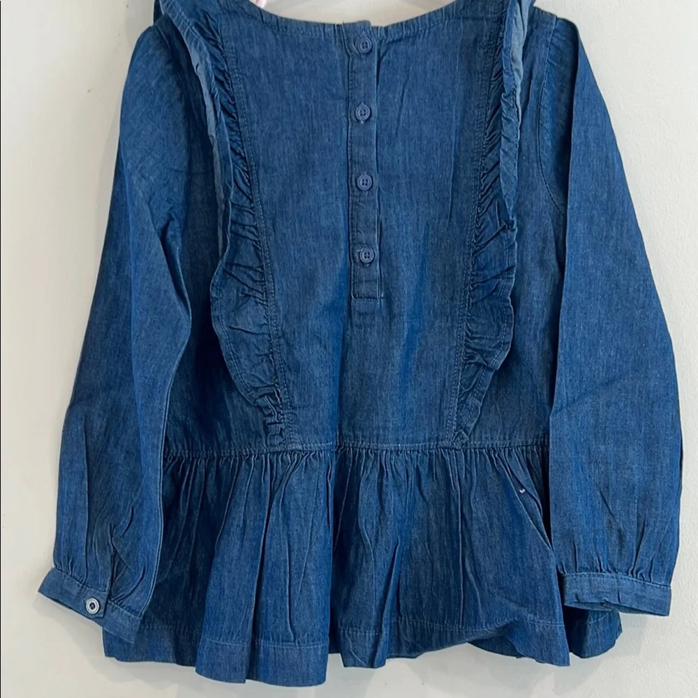 Calvin Klein Girls Blue‎ Ruffled Top and Patterned Leggings Set Size 5 NWOT